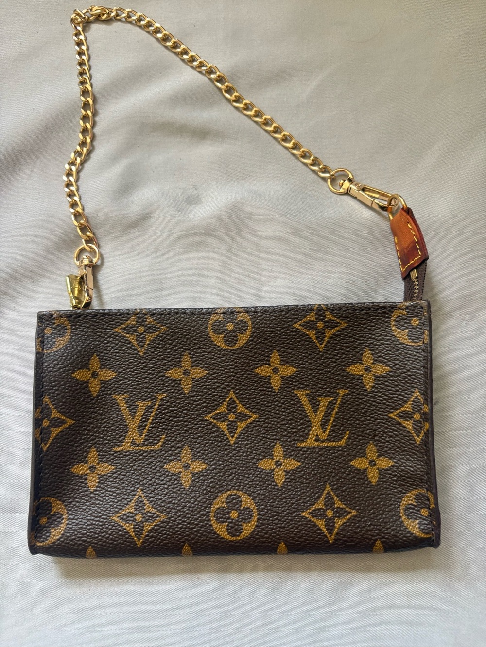 Authentic LOUIS VUITTON Monogram Bucket PM Accessory Pouch